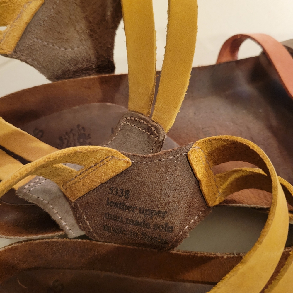 Vibrant Yellow and Pink Sandals for Casual Comfort (EUC ONLY tried On ) - Picture 3 of 12